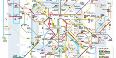 Mapa Paryża nocny autobus