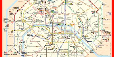 Mapa autobusów Paryża