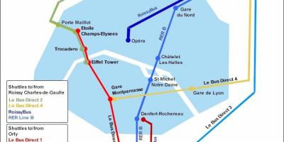 Mapa Paryża dworca kolejowego Nord 