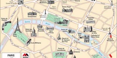 Mapa Paryża kościołów 