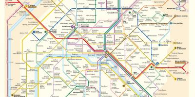 Mapa Paryża tramwajem