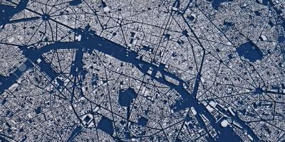 Mapa Paryża, telewizja satelitarna 