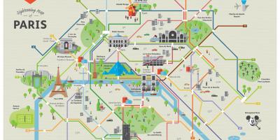 Miejsca do odwiedzenia w Paryżu na mapie