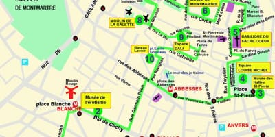 Mapa Pigalle Paryż