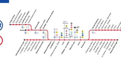 Mapa RER linia a 