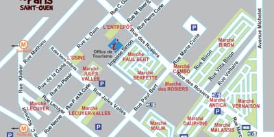 Paryż centrum handlowe na mapie